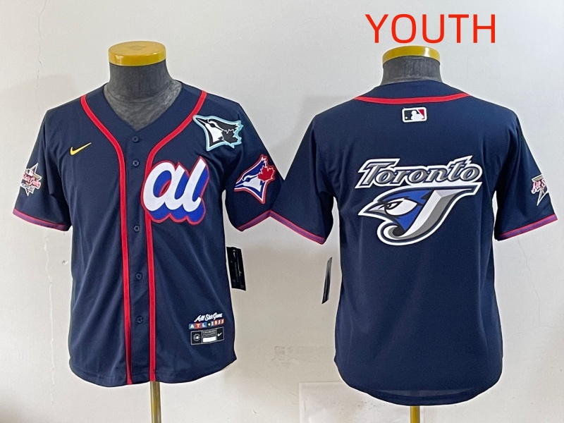 Youth 2025 Toronto Blue Jays blank dark blue 2025 MLB All Star Nike Jersey style 6